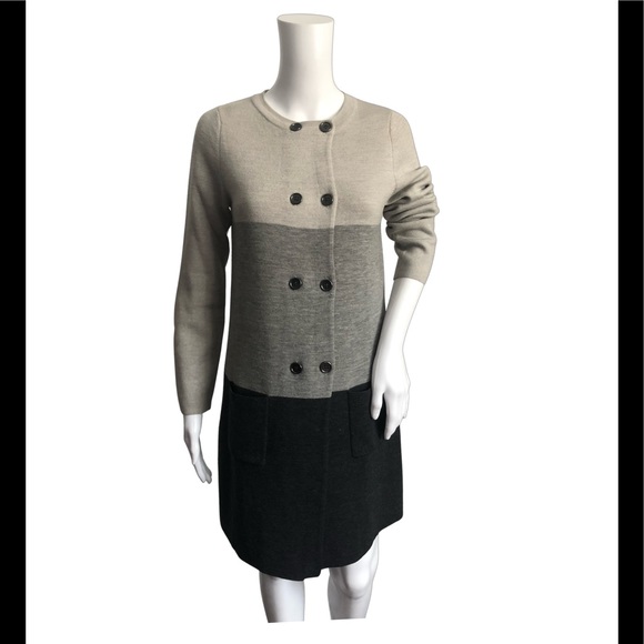 Boden Sweaters - Boden Long Gray Colorblock Sweater